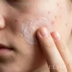 Aplikacja Niszcz Pryszcz krem na noc na policzek – konsystencja kremu podczas wieczornej pielęgnacji