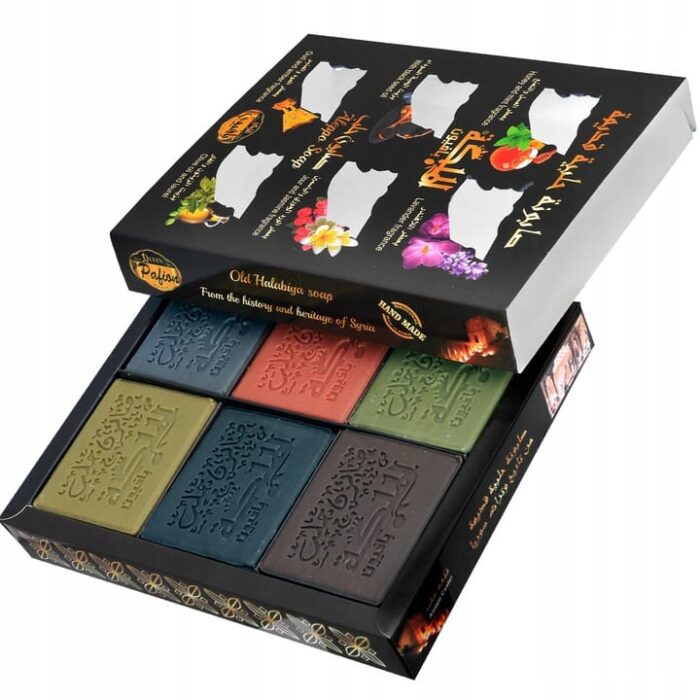 Mydło Aleppo Oliwkowo - Laurowe z czarnuszką Mix Zapachów 6x125g