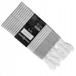 RĘCZNIK z frędzlami do rąk 100% ORGANICZNA BAWEŁNA 50x30cm GRIS TADE