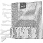 Ręcznik z Frędzlami do Rąk "Gris" 100% Bawełna BIO 50x30cm - Tadé - obrazek 2
