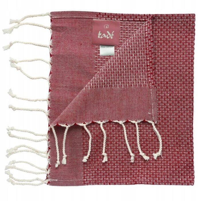 Tadé Ręcznik Hammam z Frędzlami 50x30cm Organiczna Bawełna