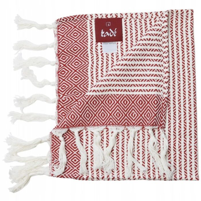 Ręcznik z organicznej bawełny BIO Ceglana Czerwień 50x30cm, Tadé Pays du Levant