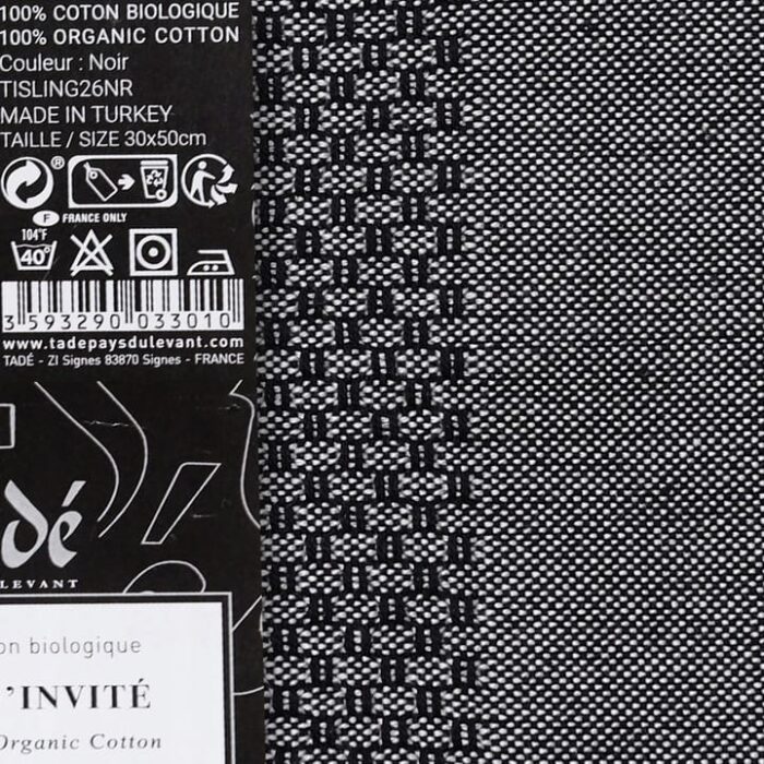 Ręcznik do Rąk "Noir" 100% Bawełna BIO 50x30cm - Tadé - obrazek 3