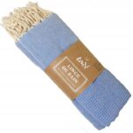 ręcznik z frędzlami do sauny hammam BLUE
