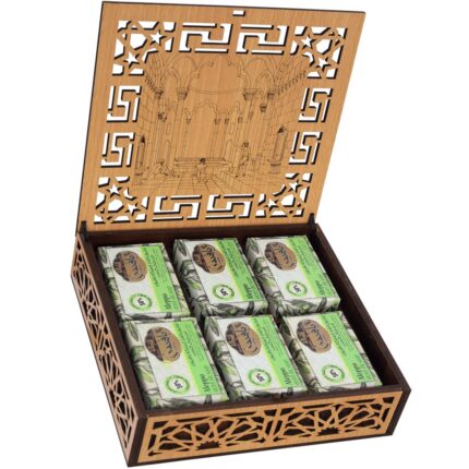 Mydło Aleppo Laurowe 50% x6 w drewnianej skrzyneczce Marwan Najjar Syria