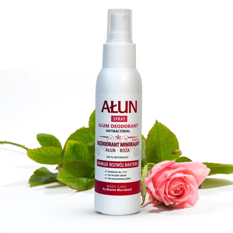 mineralny dezodorant w sprayu o zapachu róży damasceńskiej
