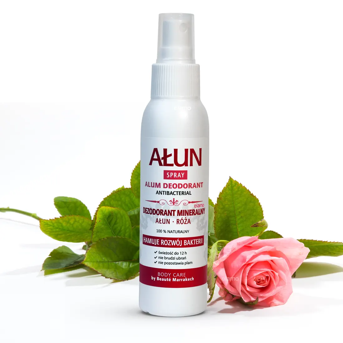 mineralny dezodorant w sprayu o zapachu róży damasceńskiej