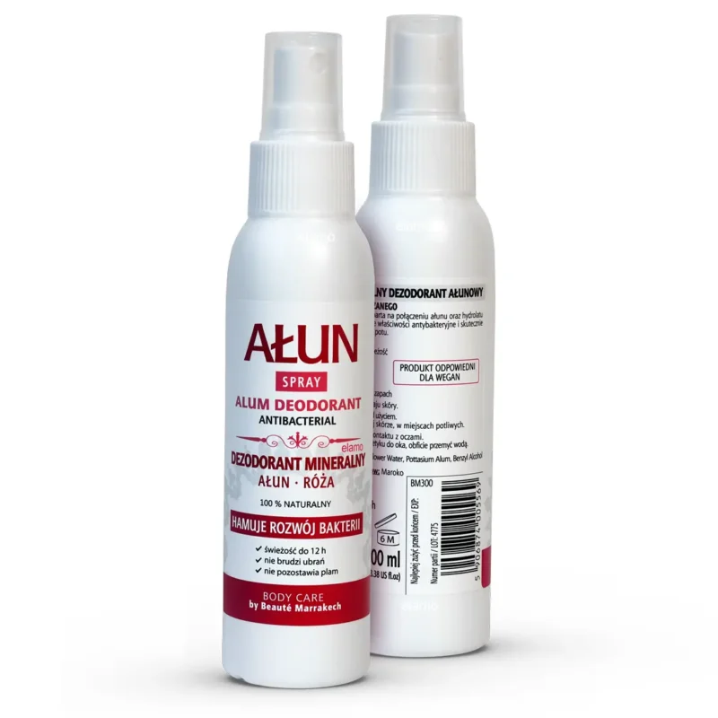 dezodorant różany w sprayu o zapachu róży damasceńskiej Beauty Marakech
