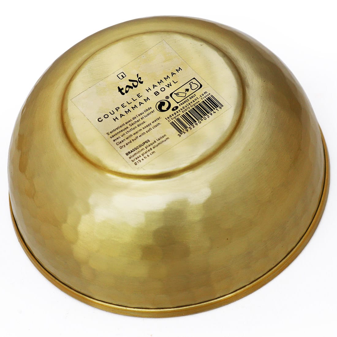 Tade MISECZKA Hammam z młotkowanego aluminium kolor złota Ø15xh6cm