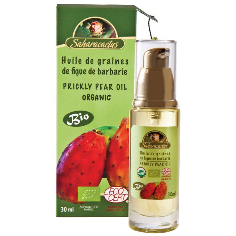 100% Olej z Opuncji Figowej z certyfikatem Nierafinowany z Nasion Kaktusa Saharacactus 30ml ECOCERT