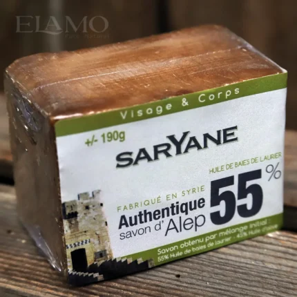 Oryinalne mydło aleppo Saryane o zawartości oleju laurowego 55%
