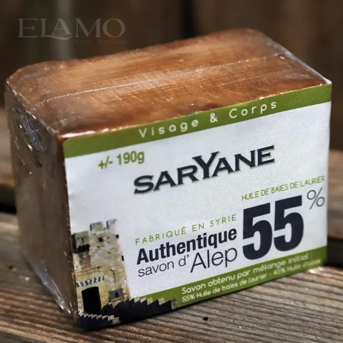 Oryinalne mydło aleppo Saryane o zawartości oleju laurowego 55%