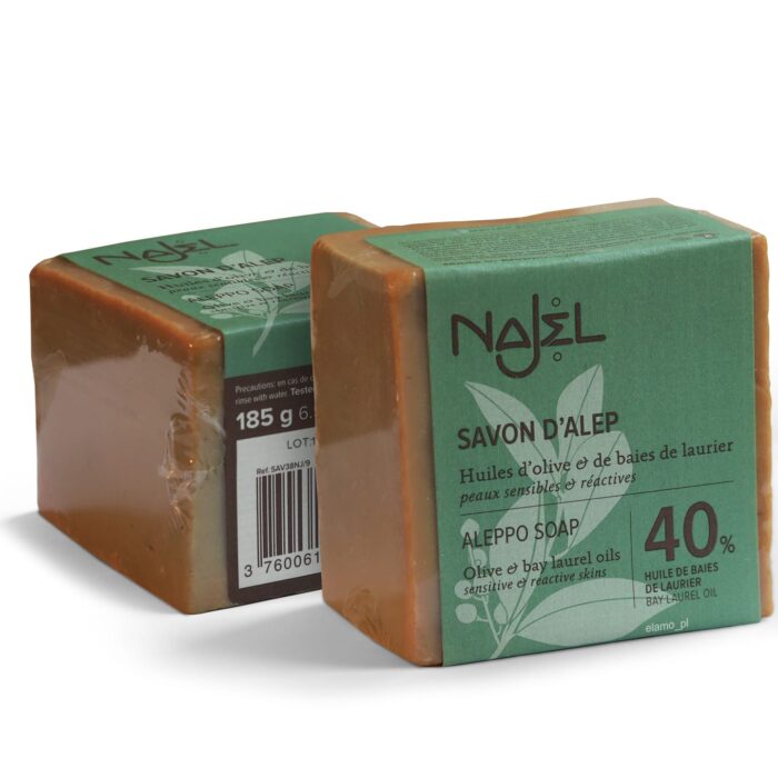 Mydło Laurowe Aleppo 40% Oliwkowo-Laurowe 185g - Najel - obrazek 2