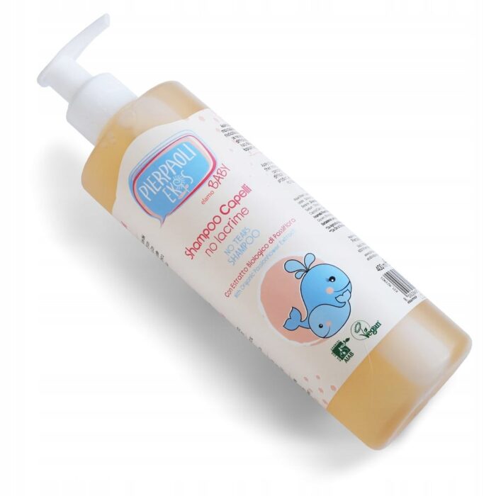Wyjątkowo delikatny szampon do mycia włosków Twojego dziecka NO TEARS, bez łez, 400ml, Pierpaoli Ekos Baby