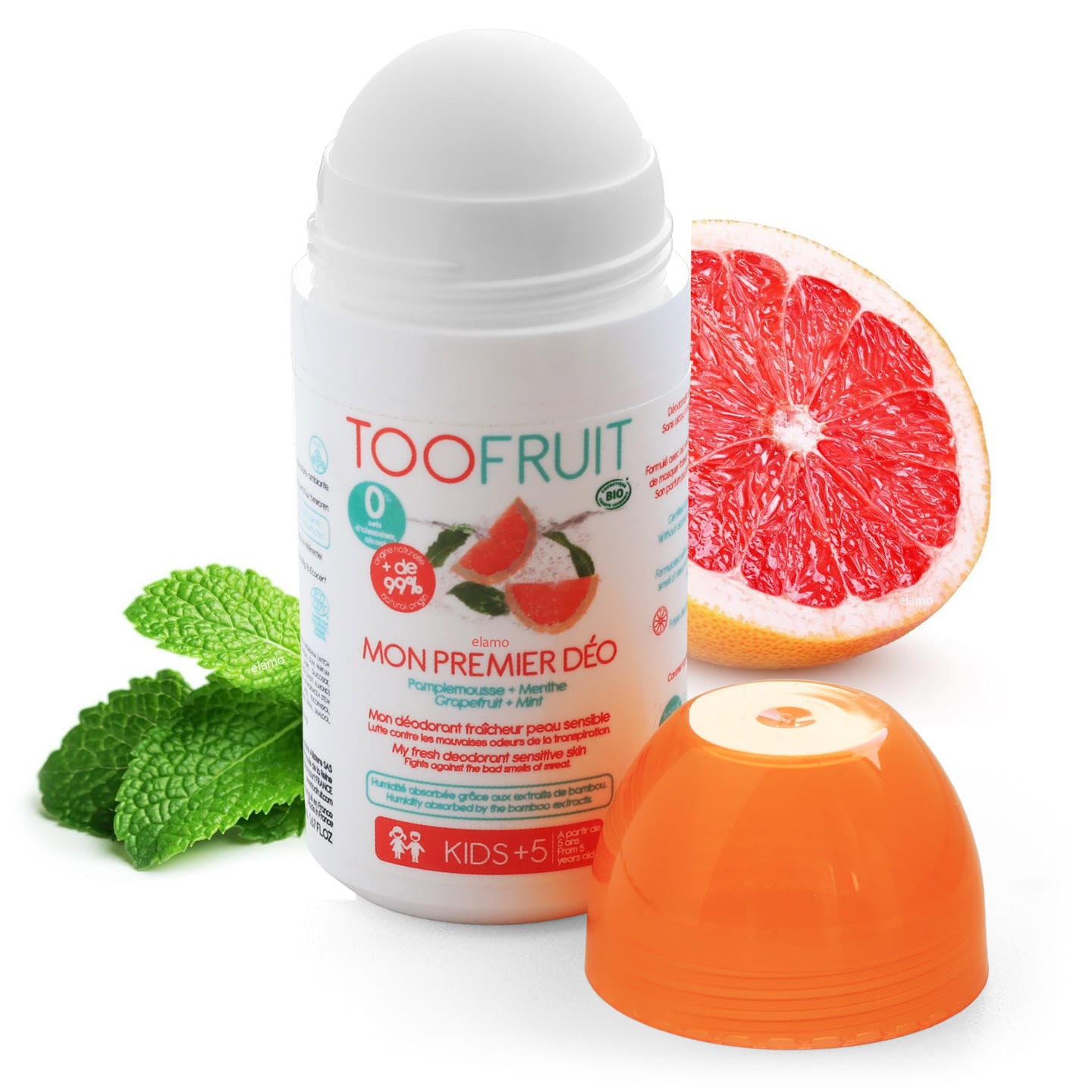 dezodorant-greipfriut-1 Dezodorant dla Dzieci w Kulce GREJPFRUT i MIĘTA 50ml - Toofruit ECOCERT 50ml