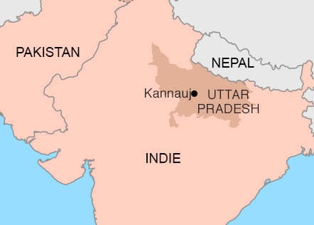 Kannauj mapa