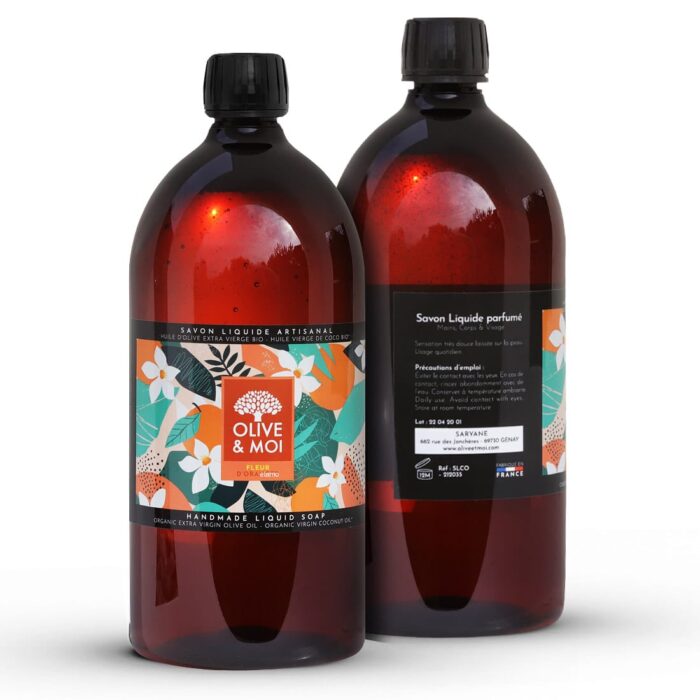 Mydło Kwiat Pomarańczy w Płynie Olive & Cocos - SARYANE - obrazek 3