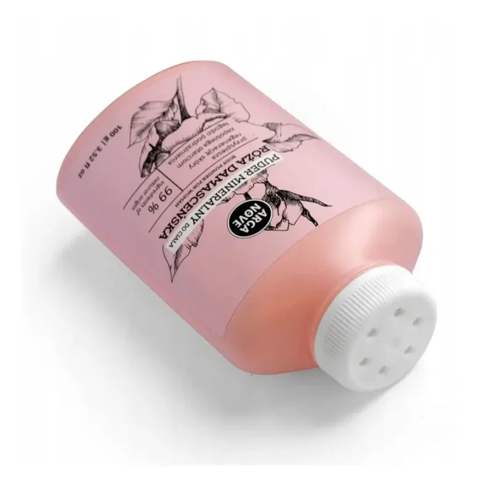Naturalny Puder Mineralny do Ciała Róża Damasceńska 100g - Arganove - obrazek 2