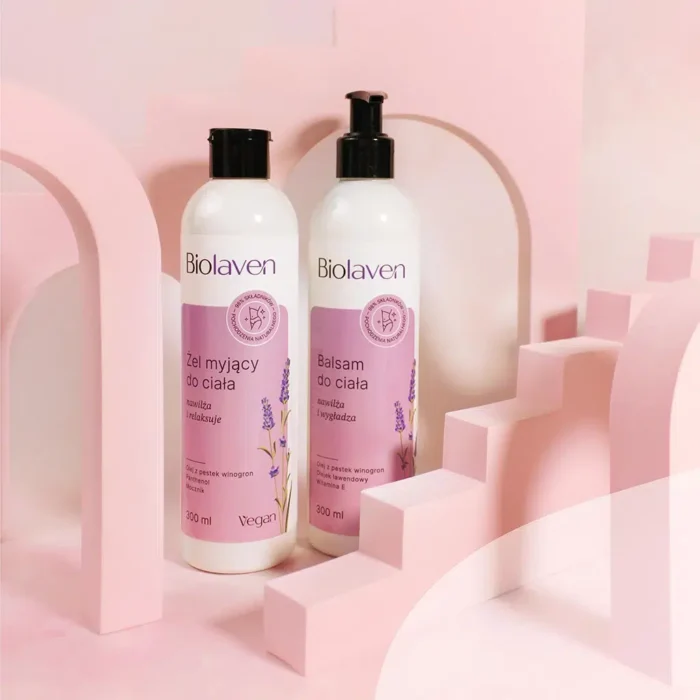 żel myjący i balsam nawilżający do ciała biolaven