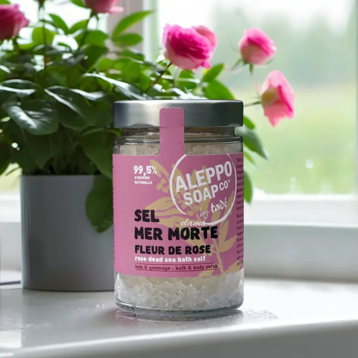 sól do kąpieli z morza martwego kwiat róży damasceńskiej