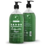 Naturalne mydło marsylskie werbena w płynie Bômance 1L – orzeźwiające mydło o zapachu werbeny, zawierające 98% składników naturalnych, delikatne oczyszczanie ciała i rąk, wyprodukowane we Francji.