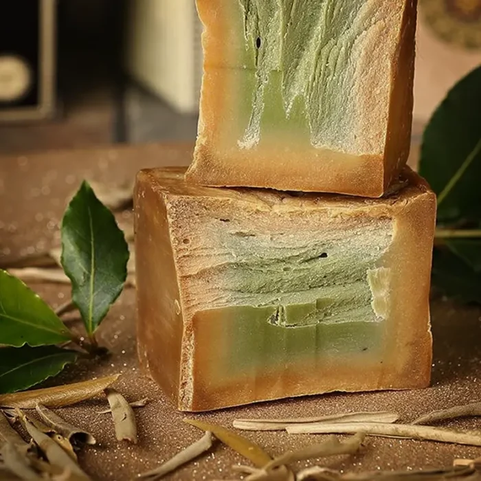 przekrojone mydło aleppo 3% oleju laurowego