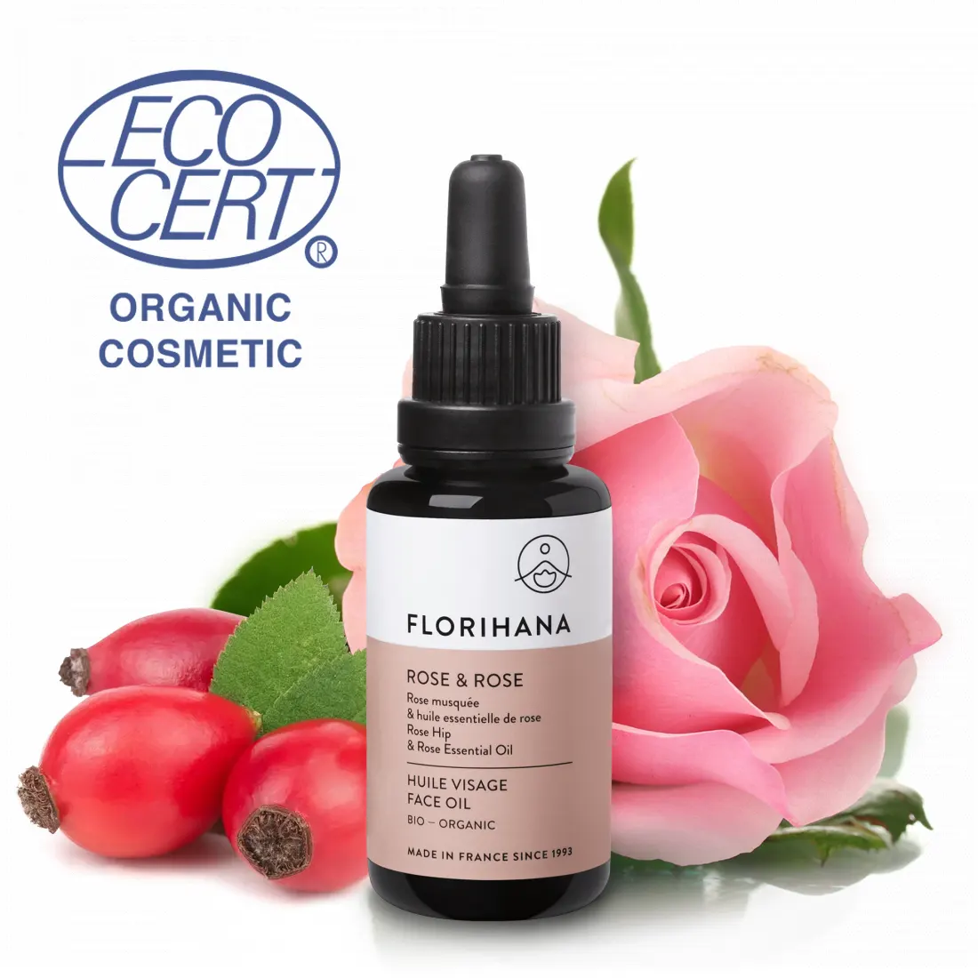 Serum Rose & Rose Florihana | ECOCERT | Serum Różane do Cery Dojrzałej