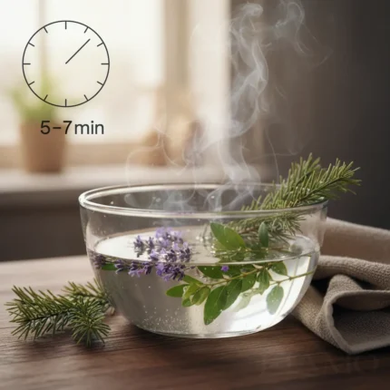 Parówka 5–7 min na noc – jodła/pichta i lawenda, łagodna inhalacja na zatoki