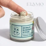 Kremowa konsystencja naturalnego dezodorantu w kremie – aplikacja palcem