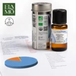 Olejek eukaliptusowy radiata 15g Florihana z aluminiową tubą ochronną i wykresem chromatografii gazowej