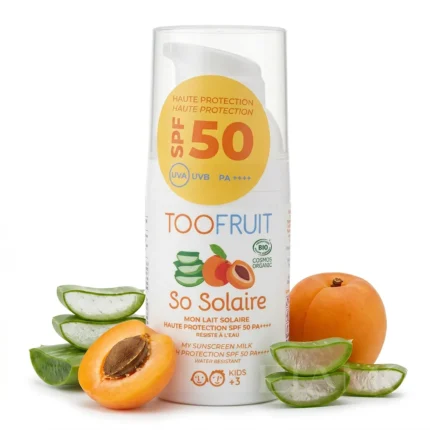 TOOFRUIT So Solaire SPF50 mleczko przeciwsłoneczne dla dzieci z aloesem i morelą 30ml