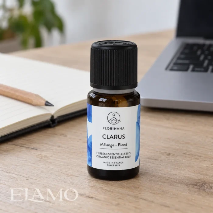 Buteleczka CLARUS Florihana ustawiona na biurku
